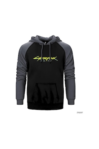 Cyberpunk 2077 Logo Sarı Renk Reglan Kol Sweatshirt / Hoodie