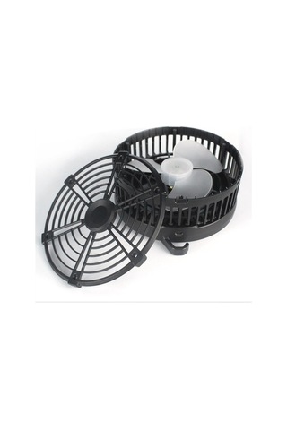 Kamp Fanı Taşınabilir Şarjlı Lambalı Fan 8757 Siyah