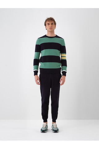 Lacivert Doğal Yün Dokulu Regular Fit Pantolon 801843 Lacivert