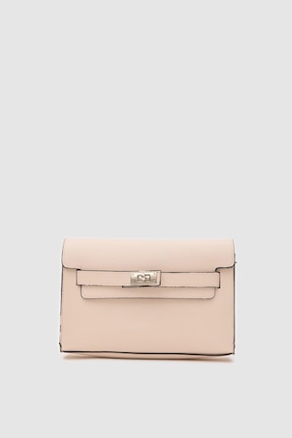 Shule Bags Kelly Kilitli Clutch Bag Krem Krem