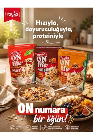 Yayla On Life Müsli & Granola Karışık Paket 4 Lü Set Yüksek Lif Ve Protein Kaynağı