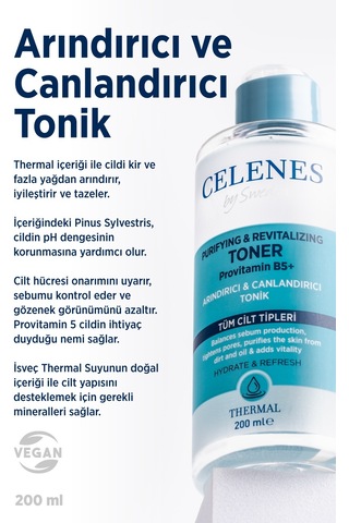 Celenes Thermal Arındırıcı & Canlandırıcı Tonik 200 ML