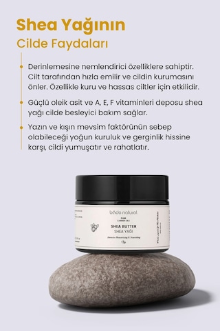 Bade Natural Shea Yağı Soğuk Sıkım %100 Saf 50 ML