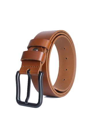 %100 Hakiki Deri Erkek Kemer Siyah Tokalı 4cm Taba