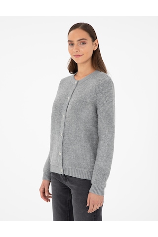 Pierre Cardin Kadın Gri Melanj Hırka Triko 50290546-vr086 Gri Melanj