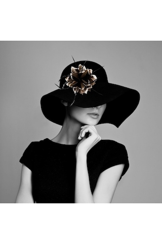 Suntek Çiçek Tüy Broş El Yapımı Saç 28,5-cm-kahverengi Kahverengi