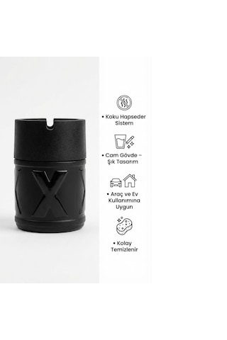 2 Adet X Cam Kokusuz Küllük Koku Hapseden Kapaklı Rüzgar Önleyici Kapaklı Araç Ve Ev Kullanımına Uygun Siyah 210 Ml