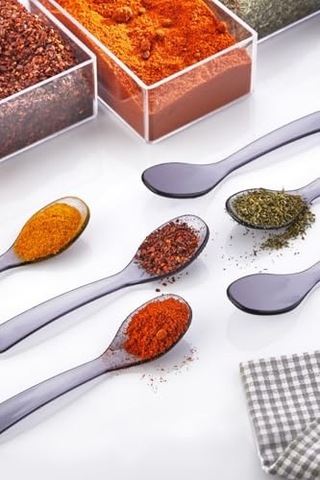 Ayrex Mithra Life 12'li Gri Plastik Baharat Bal Ve Servis Kaşığı Mıt1138 Diğer