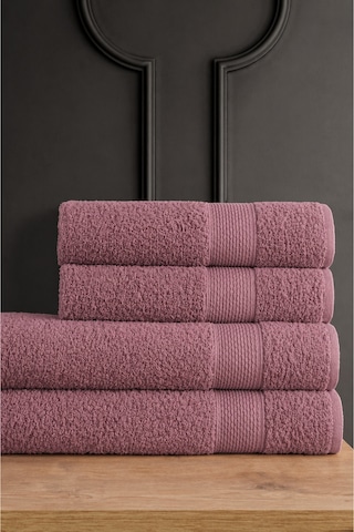 Blanc 4'lü Banyo Havlu Seti Havlu Banyo Havlusu I Hamam Seti I Çeyiz Havlusu - Mürdüm