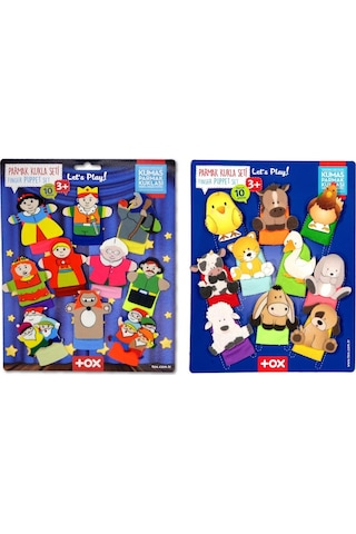 2 Set - 20 Parça Tox Masal Kahramanları ve Evcil Hayvanlar Parmak
