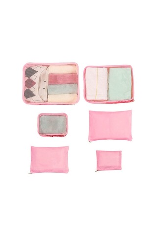 Tongxida 6'lı Set Hafif Seyahat Çantası - Sıkıştırılabilir Çamaşır Düzenleyici, Su Geçirmez Valiz Organizer Gri Gri