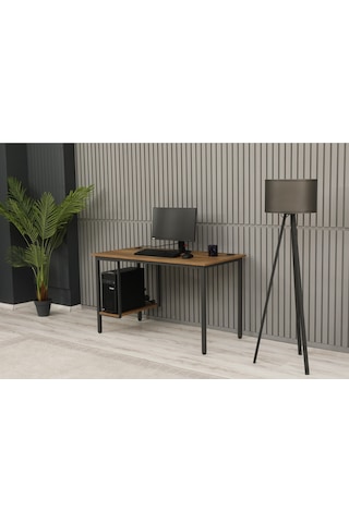 Arpelia Bilgisayar Masası Sağ Sol Yönlü Pc Kasa Raflı Antrasit