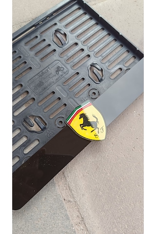 Ferrari Logo Uyumlu Motor Plakalık Motorsiklet Plakalık Lazer Kesim Plakalık Ferrari Plakalık
