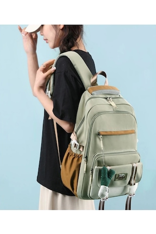 Xinxin Büyük Kapasiteli Öğrenci Spor Sırt Çantası Yeşil