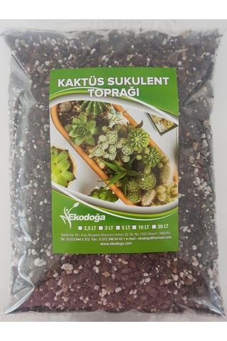 Kaktüs Sukulent Toprağı 2,5 Litre - Teraryum İçin Uygun Toprak İthal Torf Toprak Pomza Vermikulit Diğer