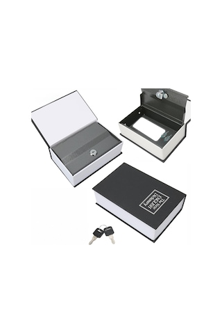 Küçük 114x80x45mm Kitap Modeli Kilitli Kasa - Kumbara Renkli 5639