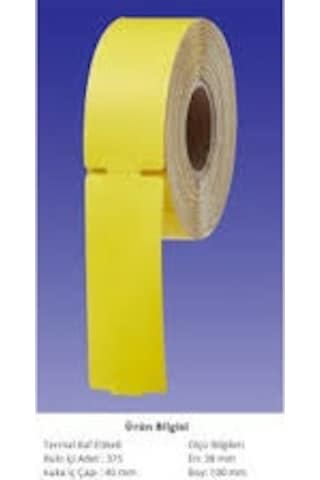 Raf Etiketi Zemin Boyalı Eko Termal 60X38 1 Rulo 500 Sarım