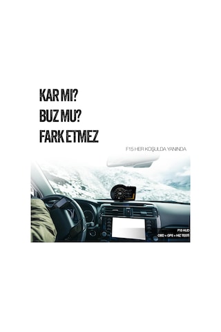 Tr F15 Hud Obd Obd2 Dijital Kilometre Rpm Su Sıcaklığı Basınç Hararet Araç Veri Ekranı Head Up Display