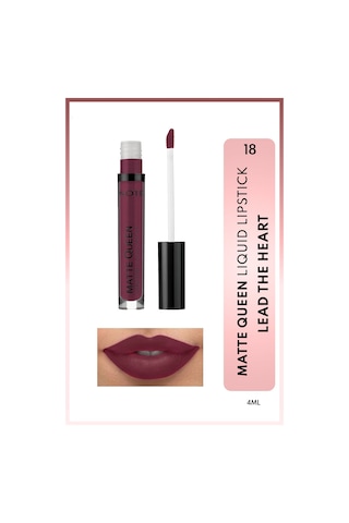 Matte Queen Lipstick Kalıcı Mat Likit Ruj - 18 Lead The Heart - Mor