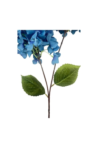 Yapay Çiçek Ortanca 90cm 2toplu Mavi Koyu Tek Dal Kumaş Çiçek Uzun Dal Mavi