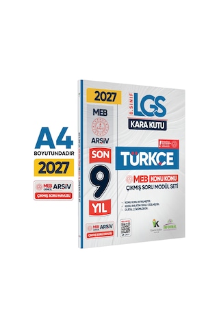 2026 LGS 8.Sınıf TÜRKÇE Karakutu MEB Çıkmış Soru Modülü Video/PDF Çözümlü Konu Konu Son 9 Yıl