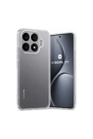 Xiaomi 17t İle Uyumlu Kılıf Şeffaf Kamera Korumalı Esnek Silikon Telefon Kılıfı Kapak