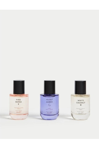 Marks&Spencer Pink Pepper + Velvet Amber + White Coconut Kadın Parfüm Seti EDT 3 x 30 ML