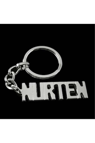 Nurten - 4 - - Csmo-tex - İsimli Anahtarlık- Çok Renkli