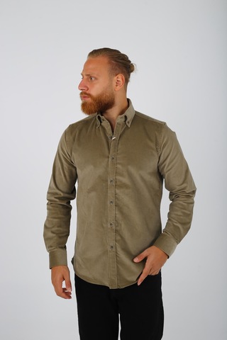 Brango 13345 Erkek Spor Gömlek Bej