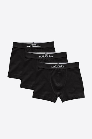 Malabadi Erkek Çocuk Siyah 3 Lü Paket Pamuk Elastan Boxer 208