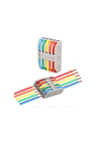 Hızlı Kablo Ekleme Birleştirme Aparatı 5 Beşli Klemens - 10 Adet