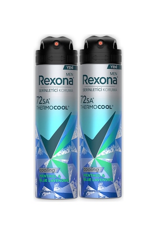 Rexona Men Thermocool Erkek Sprey Deodorant Menthol & Blue Lavender 150 Ml X2