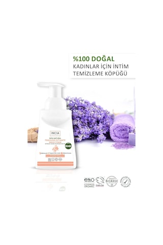 INCIA %100 Doğal İntim Yıkama Köpüğü pH 3.8 Beyazlatma Etkili ve Koku Önleyici Vegan 200 ML