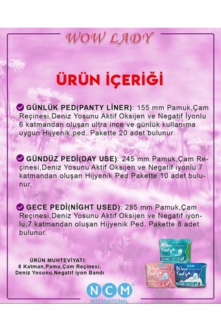Wow Lady Günlük Ped