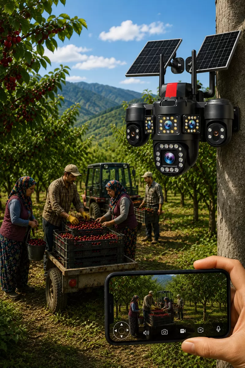 Esvision 7021 128gb 4 Kameralı 4g Çift Solar Panel 16x Zoom Dual Batarya Hieasy Aov Sürekli Kayıt Gece Görüş Çift Yönlü Ses Turkcell 1 Yıl İnternet