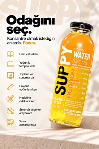 Suppy Vitamin Water Focus 414 Ml
