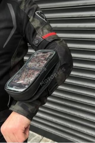 Bike sky Motosiklet Kol Telefon Tutucu Motorsiklet Kol Çantası Su Geçirmez-Gidon Bağlantılı-Dokunmatikli Mt-45