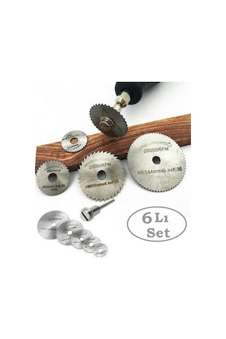 Dremel Matkap Testere Diski 6 Parça Set Ince Kesim Mini Testere H