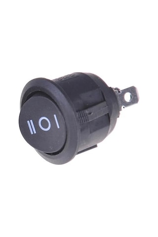 Yuvarlak 3 Pin Anahtar Rocker Switch Mini Buton Siyah 3