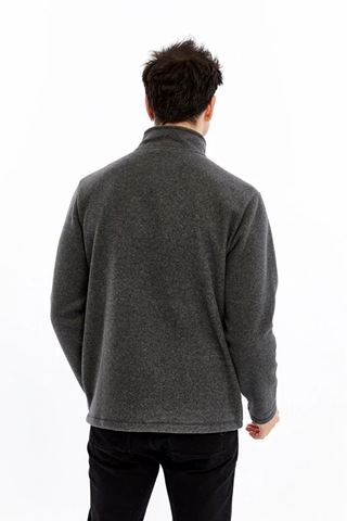 Champp Tam Fermuarlı Unisex Polar Gri