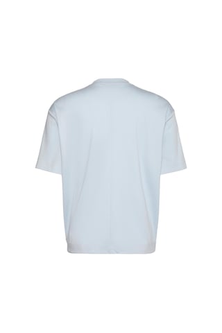 Calvin Klein Ss Erkek Relaxed Premium Interlock Emblem Mavi T-shirt-13477 Mavi