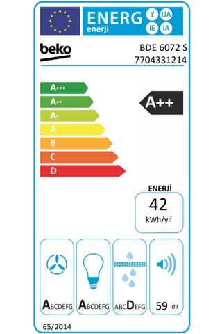 Beko BDE 6072 S 60 CM Duvar Tipi Davlumbaz