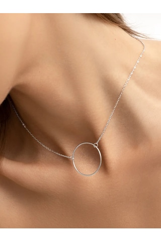 Zoloto Russkih Yuvarlak Gümüş Kolye Ucu 925 Ayar Takı 13355095 Gri