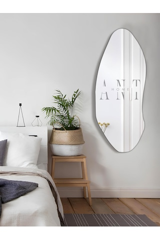 Nova Asimetrik Ayna, Boy Aynası, Duvar Aynası, Konsol Aynası Gümüş