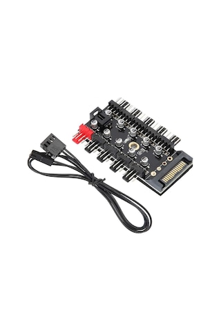 4988 10 Port Fan Power Sata Güç Switch Pwm Çoklayıcı