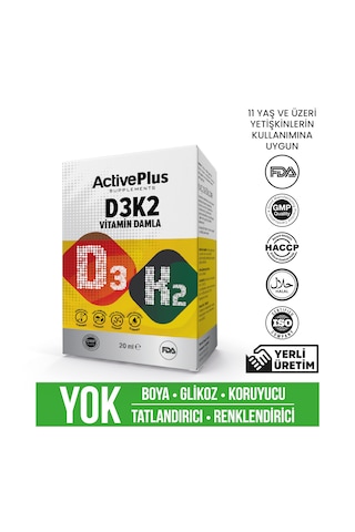 Active Plus D3k2 Vitamin Drop