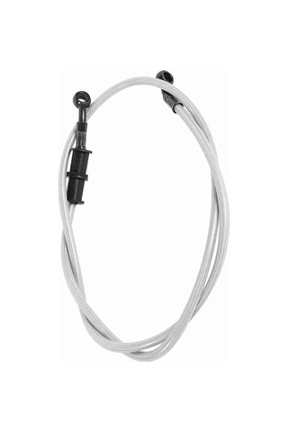 Konesam Motosiklet Fren Hortumu Gümüş 1200mm - Dayanıklı Çelik Dokuma + Pvc - 10mm 28 Banjo - Enduro, Motokros Uyumlu - Fren Hassasiyeti Artırıcı