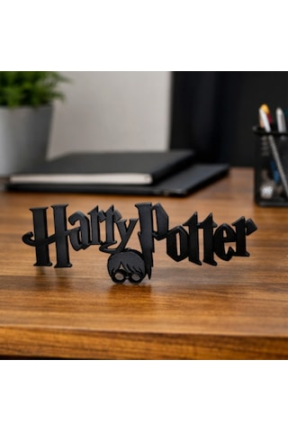 Harry Potter Logo Standı Dekoratif Masa Üstü & Duvar Süsü 194x67x15 Mm 194 X 67 X 15 Mm