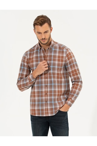 Pierre Cardin Erkek Bordo Desenli Gömlek 50265979-vr014 Bordo