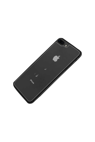 Ekılıf - Apple Uyumlu iPhone 8 Plus - Arka Kasa Koruyucu Back Maxi Glass Temperli Cam Arka Koruyucu - Şeffaf